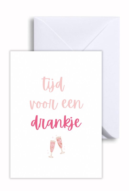 Lykønskningskort XL - Tid til en drink