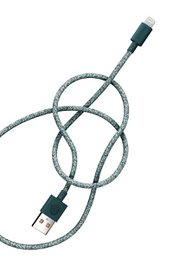 Grønt iPhone Lightning kabel · 2 meter · Fremstillet af genbrugte fiskenet