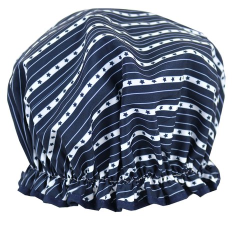 Shower Cap Cylinder Stripe shower cap
