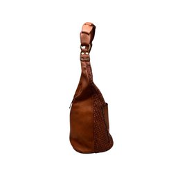 BORSA A SPALLA VINTAGE VIOLETA IN PELLE INTRECCIATA