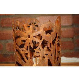 Rostiges Windlicht "Mühlfriedlwiesn" | 33 cm x 20 cm | Vintage Edelrost Deko