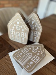 Christmas card folding card gingerbread house