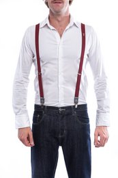Mid-wide Bordeaux straps