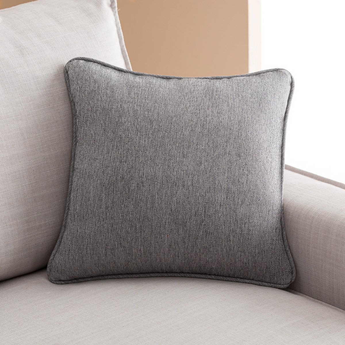 Poszewka na poduszkę 43x43cm GOFIS HOME Zuri Grey Rock 508/ 15
