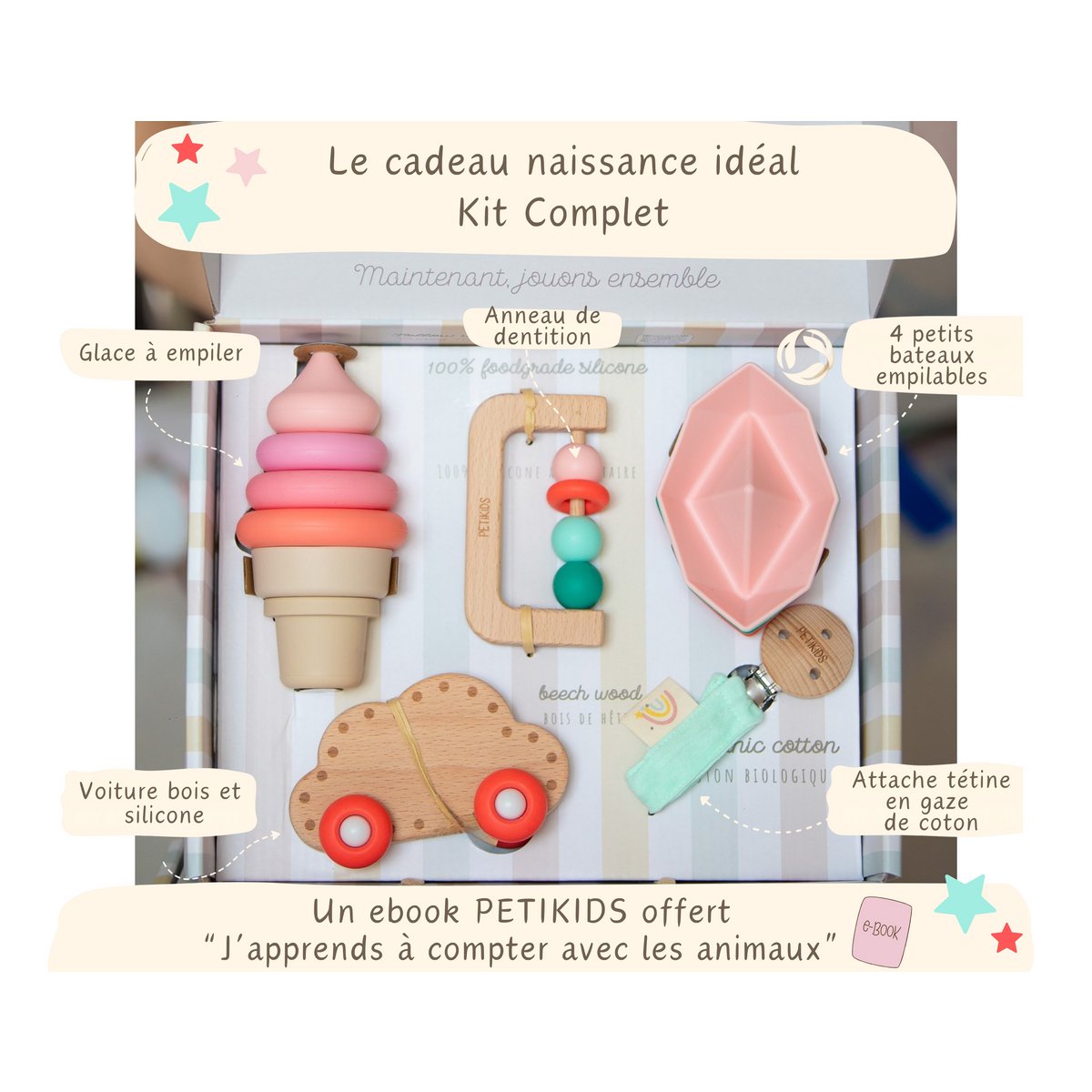 Coffret d’Eveil Montessori 3-36 mois - Cadeau naissance