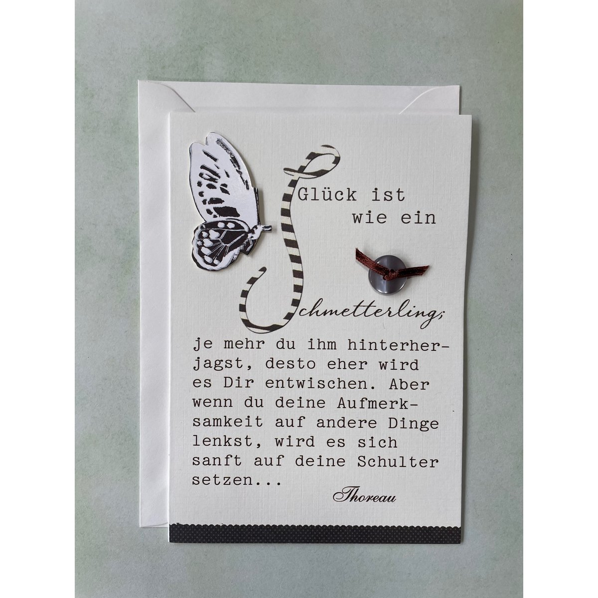 Glückskarte - Klappkarte mit Umschlag