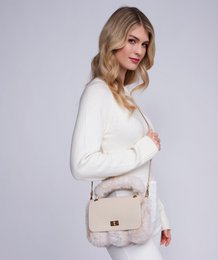 Keeva - Borsa a tracolla in pelliccia sintetica
