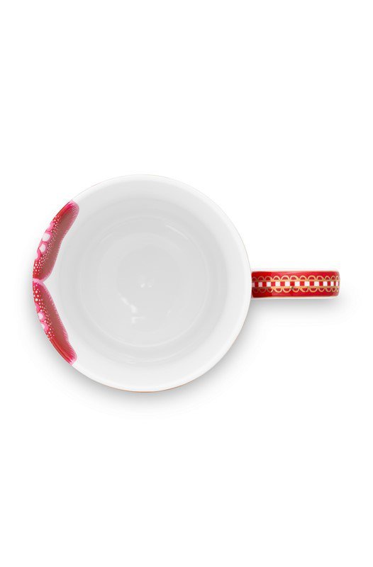 Rote Tasse mit errötenden Vögeln - C - 350 ml