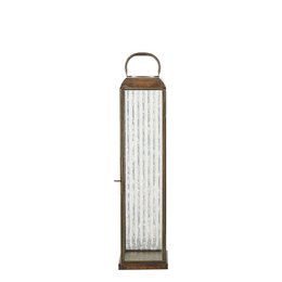 Herslev Laterne, Glas/Metall, Antikmessing-Optik, 12x12x49 cm