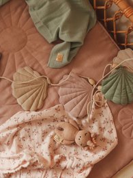 Bettwäsche-Set Bloom aus Leinen "Puderrosa" Große Größe