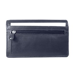 Leder-Damengeldbörse RFID - Leder-Damengeldbörse - Mundharmonika-Modell