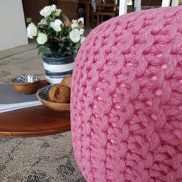 Pouf outdoor ø55cm Sitzpouf Terrasse Pool Garten