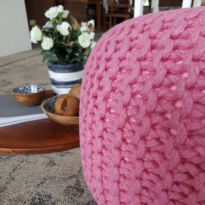 Pouf outdoor ø55cm Sitzpouf Terrasse Pool Garten