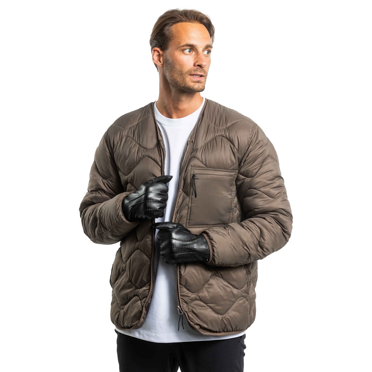 CHARLIE goatskin gloves with cashmere wool lining - touch function