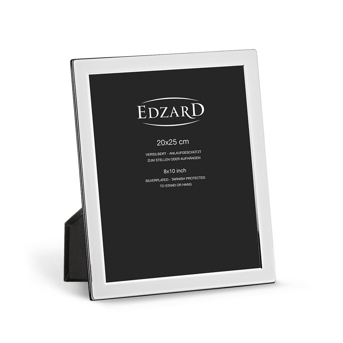 EDZARD photo frame Salerno for photo 20 x 25 cm, noble silver-plated, tarnish-resistant, with 2 hangers
