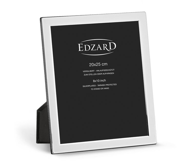 EDZARD photo frame Salerno for photo 20 x 25 cm, noble silver-plated, tarnish-resistant, with 2 hangers