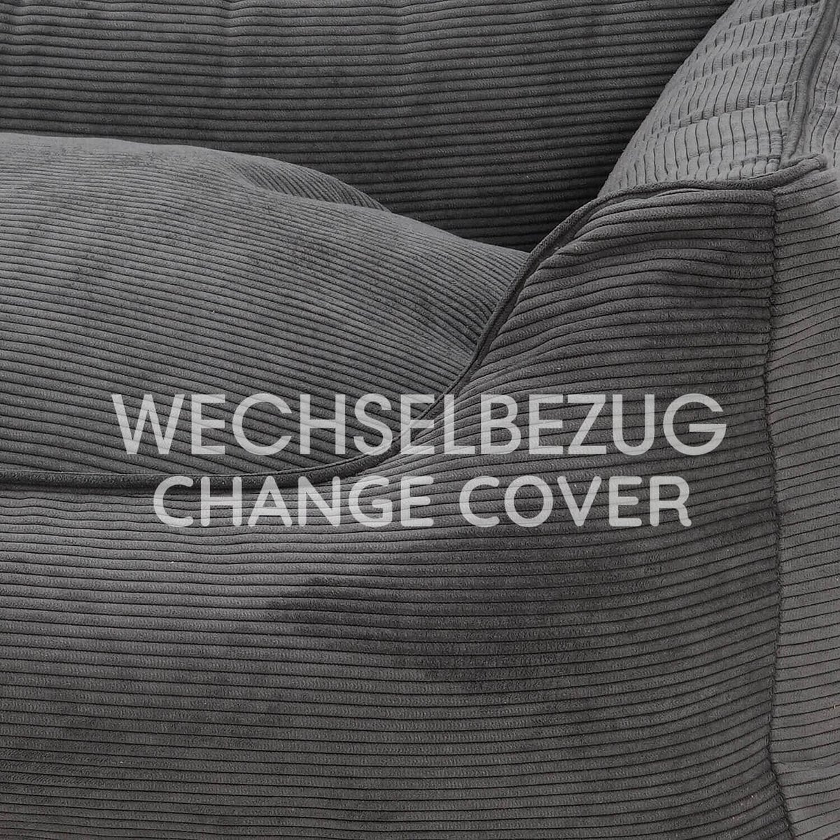 Wechselbezug Hundebett Box Bett Chelsea Cord graphit