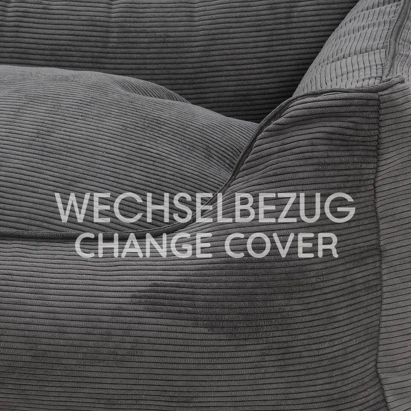 Wechselbezug Hundebett Box Bett Chelsea Cord graphit