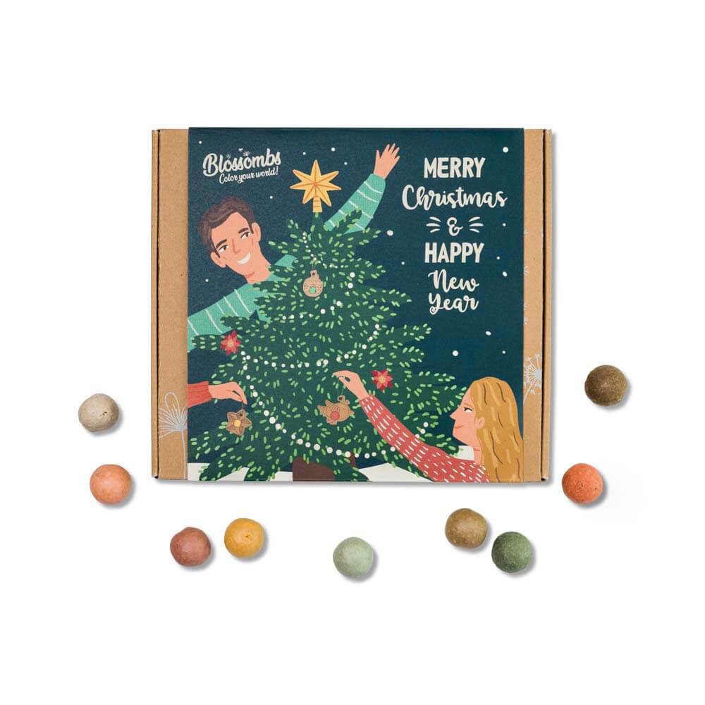 Giftbox Medium with 9 Flower Seeds - Merry Christmas & Happy New Year