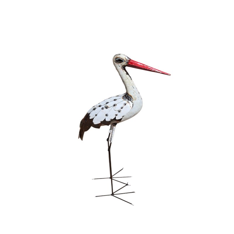 METALEN NATUURLIJKE WIT MIDDELGEVEERDE OOIEVAARSVOGEL