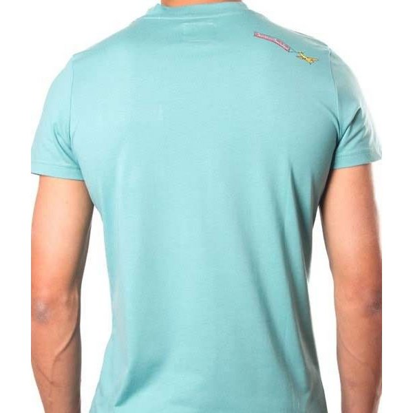 Zielony T-shirt z nadrukiem na piersi
