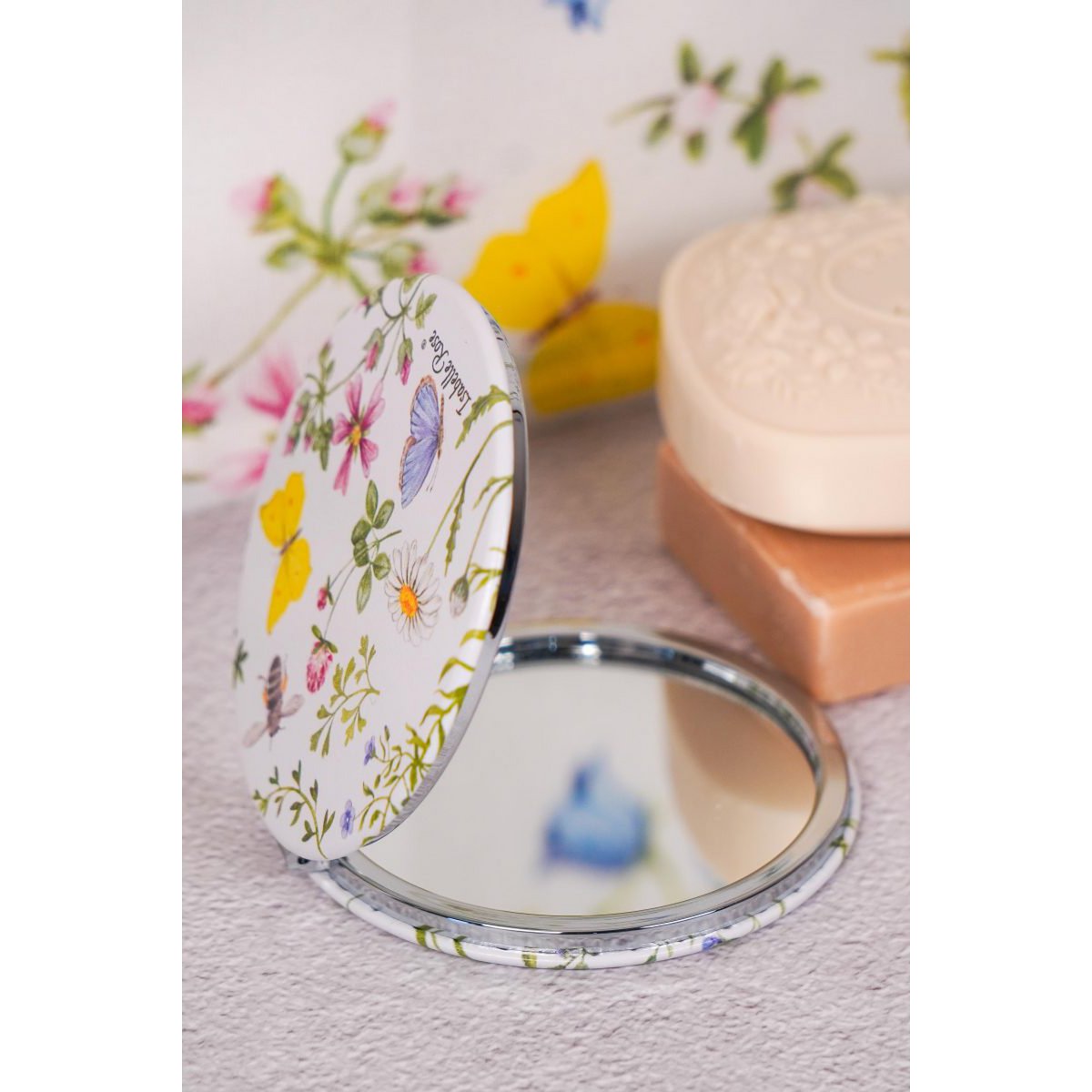 Pocket mirror Meadow 8 cm Isabelle Rose