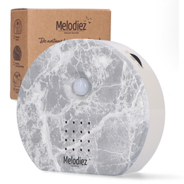 Melodiez Fuglelyde Hus med Sensor - Box Inkl. Batterier og 5 naturlige fugle-, hav- og junglelyde - Fuglehus med lyd - Fuglelydshus til toilettet