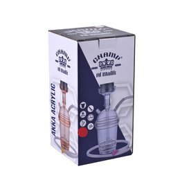 Shisha-Komplettset – ideal für Reisen, Strand, Festivals – Shisha mit Silikonschlauch, Zange, Wasserpfeife, komplettes modernes Acrylglas-Set