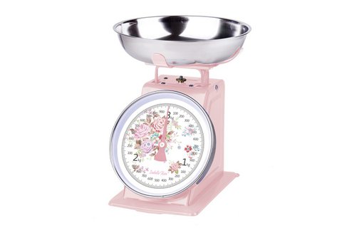 Retro kitchen scale Flora pink 3 kg Isabelle Rose