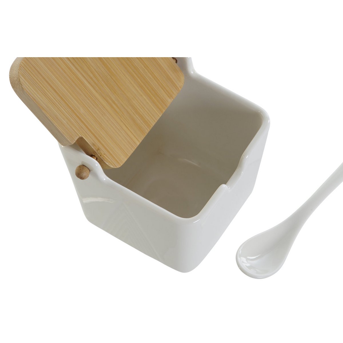 BAMBUSOWA PORCELANA CUKIERNICA 10,5X9X9 BIAŁA PC207781