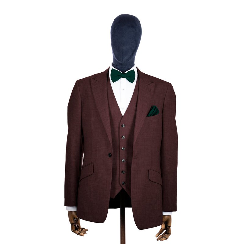Green Knitted Bow Tie and Knitted Pocket Square Set