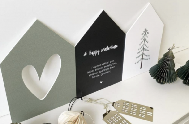 House olive green heart