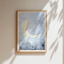 Kunsttryk - Sleepy moon