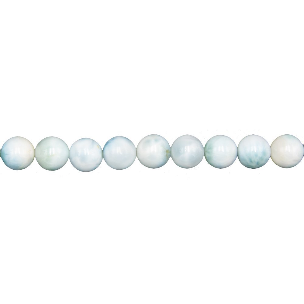 Hilo Larimar - Piedras bolas 10mm