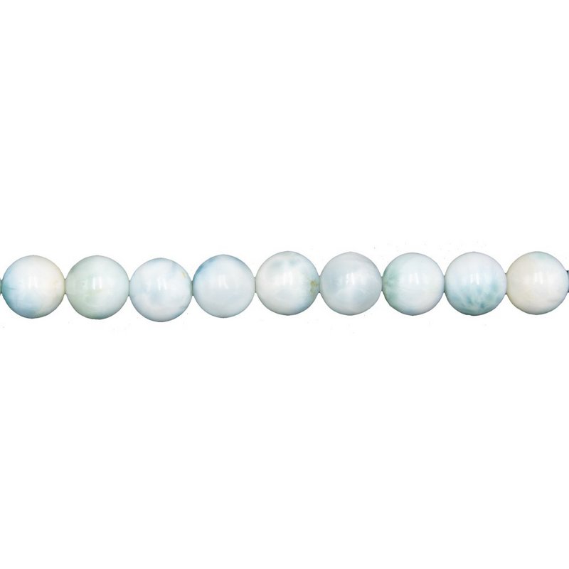 Larimar-Faden – 10 mm Kugelsteine