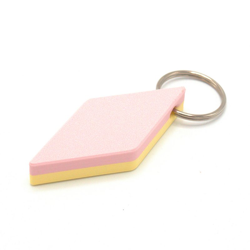 Keychain Check Bacon Pink/yellow