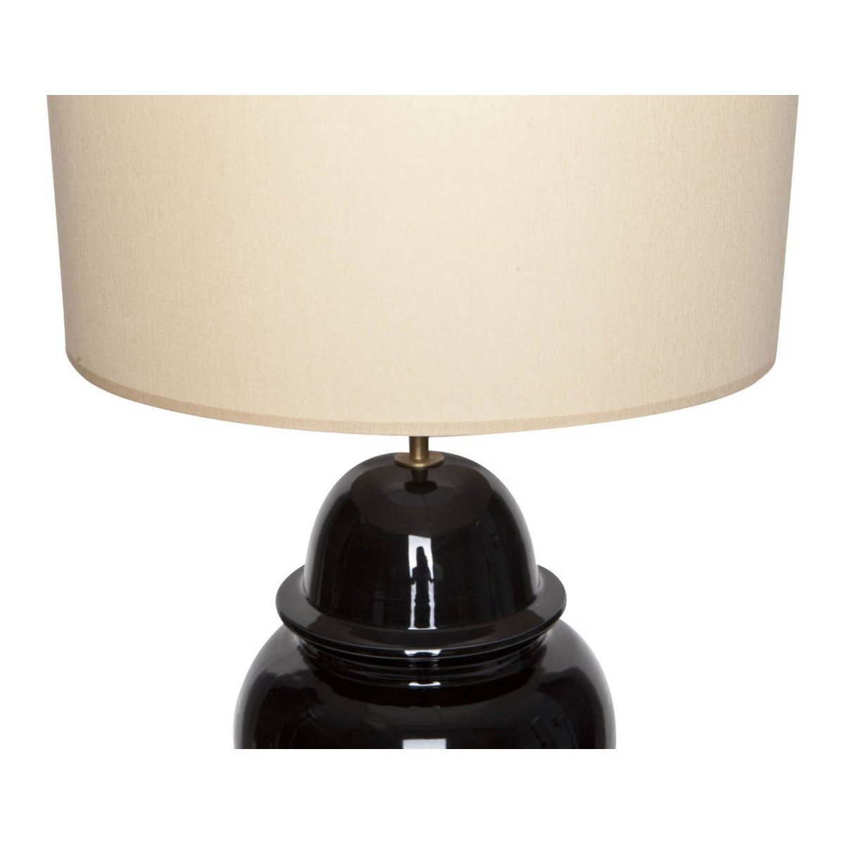 Lamp base temple vase ceramic black