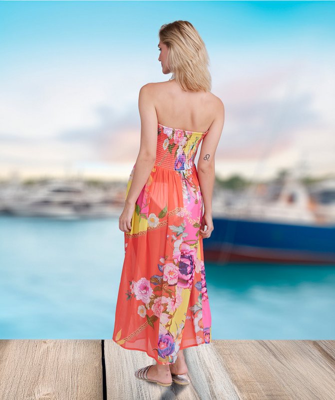 Hawaii - Strapless strand maxi-jurk