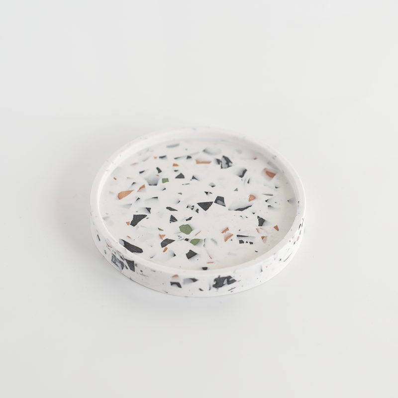 Jesmonite Terrazzo Round Trinket Tray