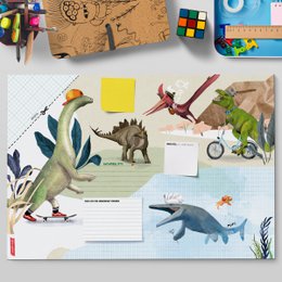 Schreibtischunterlage Dinos – Kritzelblock mit T-Rex & Co.