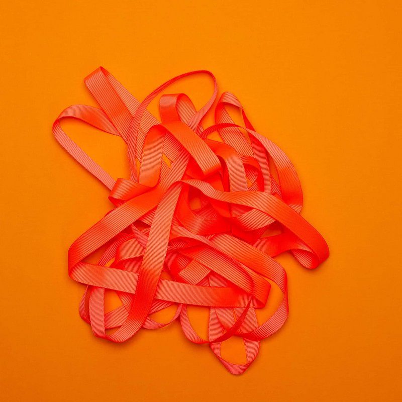 Cadeaulint neon oranje, neon oranje lint gemakkelijk te strikken, 16 mm x 5 m neon grosgrain lint voor het inpakken van geschenken