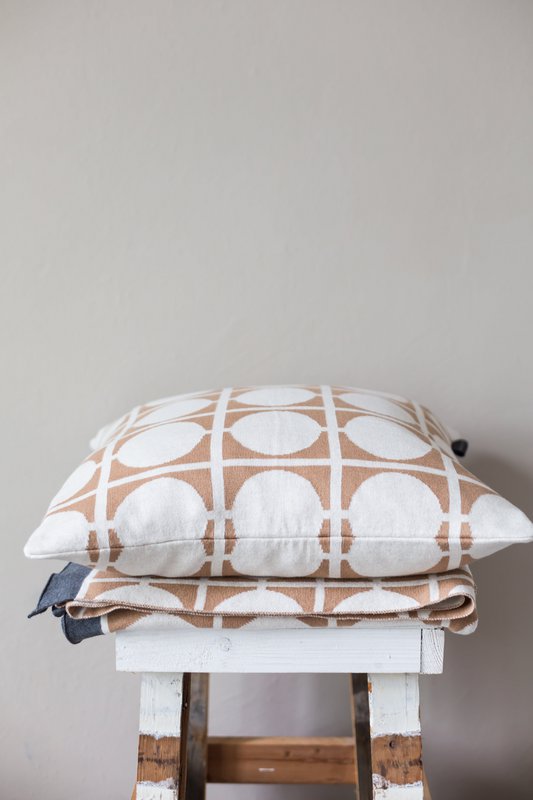 Don Kissenbedeckung brauner, weicher Jacquard-Baumwollstrick