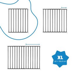 SICHERHEITSBARRIERE, SCHRAUBBEFESTIGUNG (60 - 107 CM) – SICHERES UND SCHÜTZENDES METALL XL