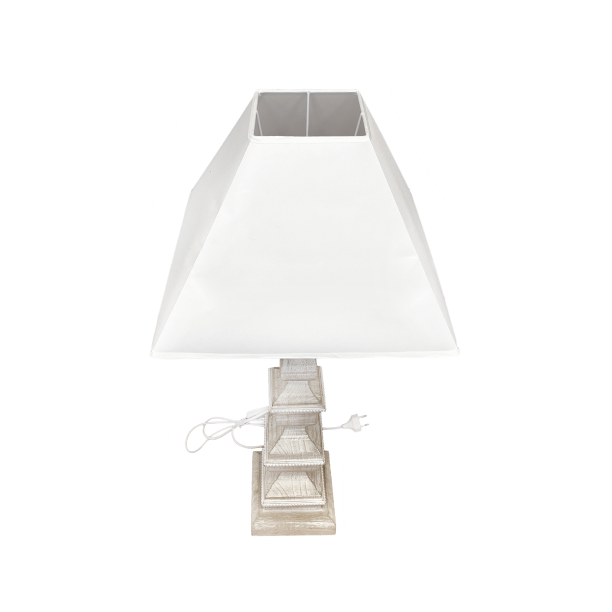 Quadratische Lampe mit Lampenschirm H 90x40x40 cm