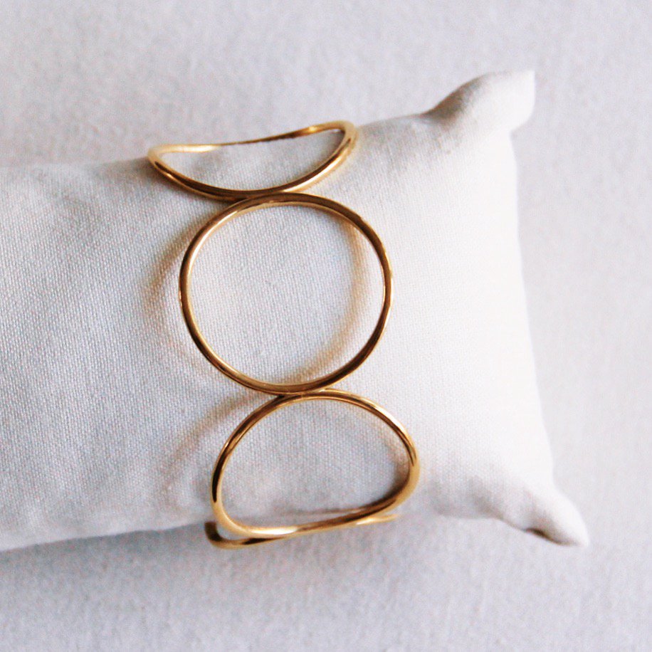 Armring XL rundt - guld