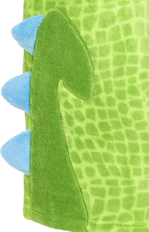 Fleece Bademantel Dino - grün