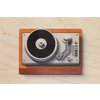 Carte postale en bois music icons turntable
