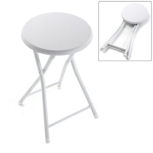 WHITE FOLDABLE BATH STOOL