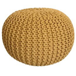 Knitted stool pouf Ø 45 H 30 cm cm seat pouf knitted floor cushion