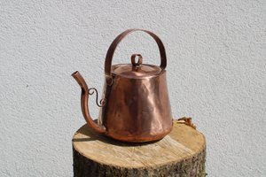 Copper Kettle Handmade – Rustic Copper Pot for Wood Stove – Artisan Kitchen Decor rustic